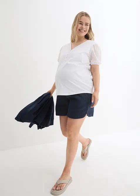 Short de grossesse en gaze 100% coton, bonprix