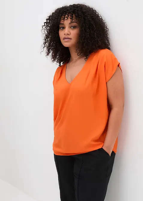 Blouse manches courtes en viscose fluide, bonprix