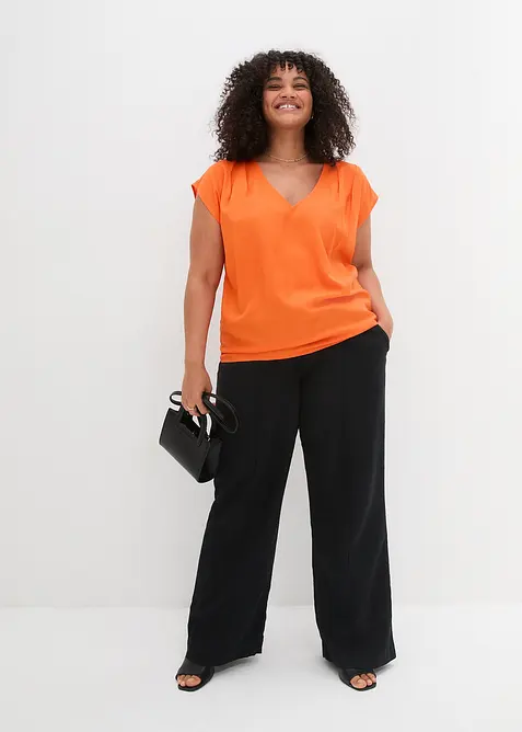 Blouse manches courtes en viscose fluide, bonprix