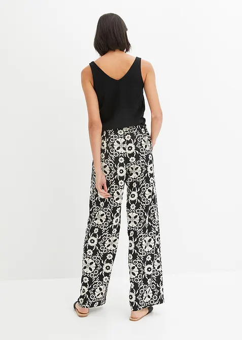 Pantalon imprimé, taille élastiquée, bonprix