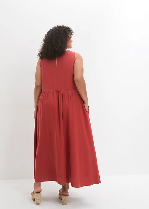 Robe longue en léger mélange de lin et viscose, bonprix