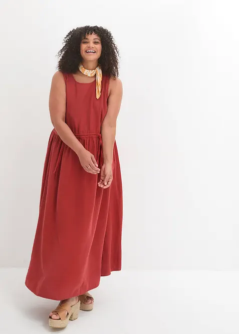 Robe longue en léger mélange de lin et viscose, bonprix