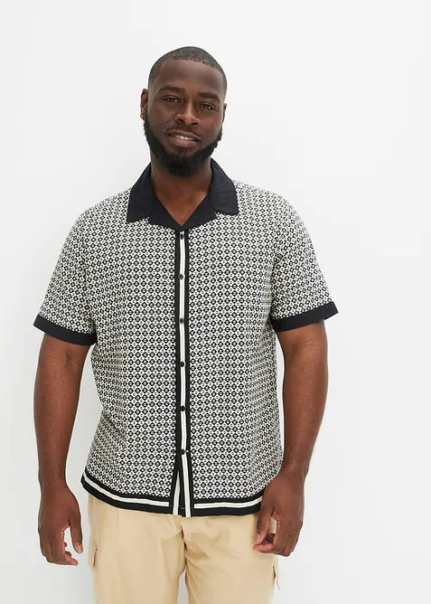 Chemise manches courtes en lin majoritaire, bonprix