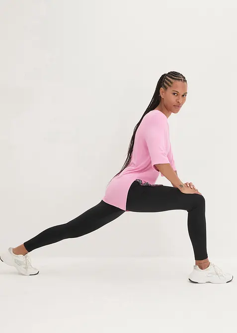 T-shirt long pratique avec fente, s&eacute;chage rapide, bonprix