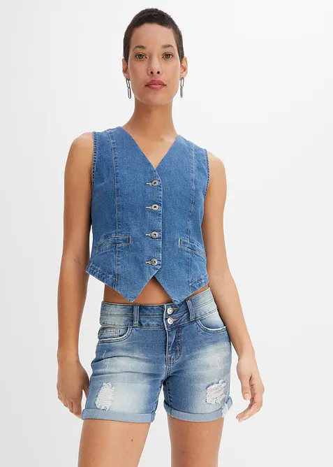 Short en jean taille mi-haute, bonprix