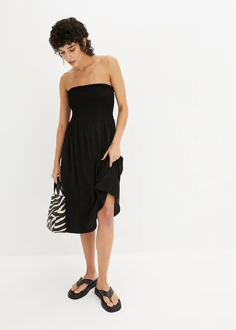 Robe smockée en crêpe léger, bonprix