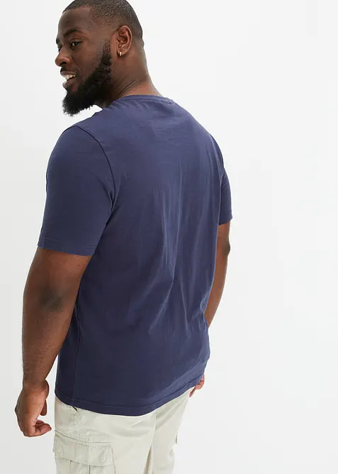 T-shirt col V, 100% coton, bonprix