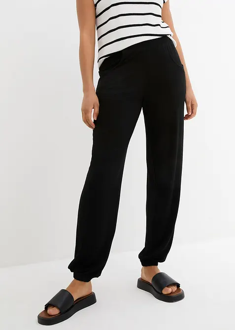 Pantalon en jersey à taille élastiquée, bonprix