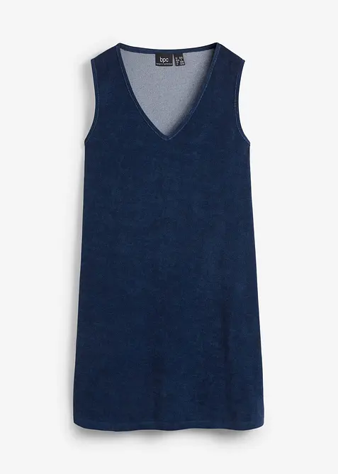 Robe trapèze en tissu éponge, bonprix