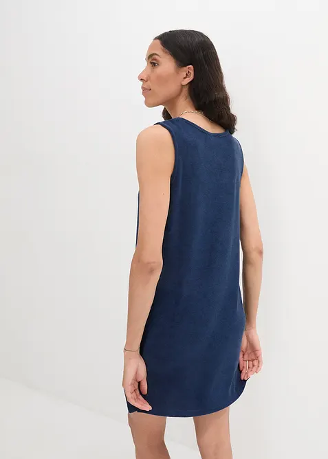 Robe trapèze en tissu éponge, bonprix