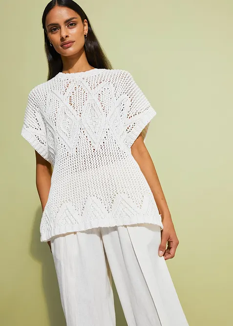 Top en maille ajourée, bonprix