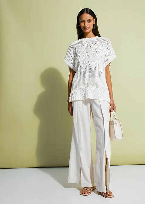 Top en maille ajourée, bonprix