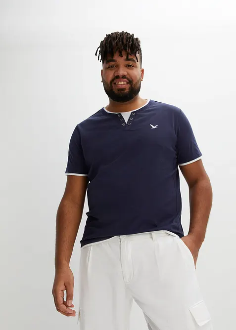 Lot de 2 T-shirts 2 en 1, bonprix