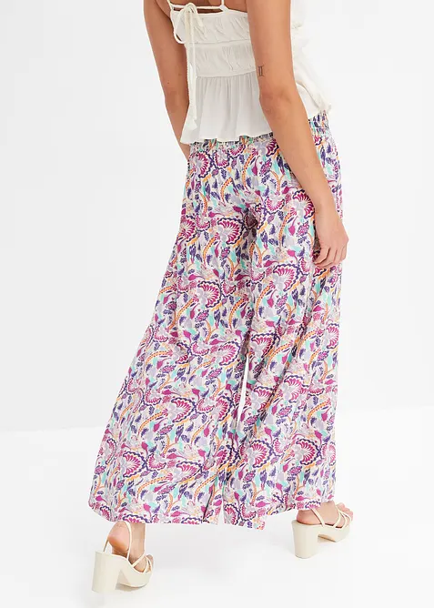 Pantalon palazzo en viscose fluide, bonprix