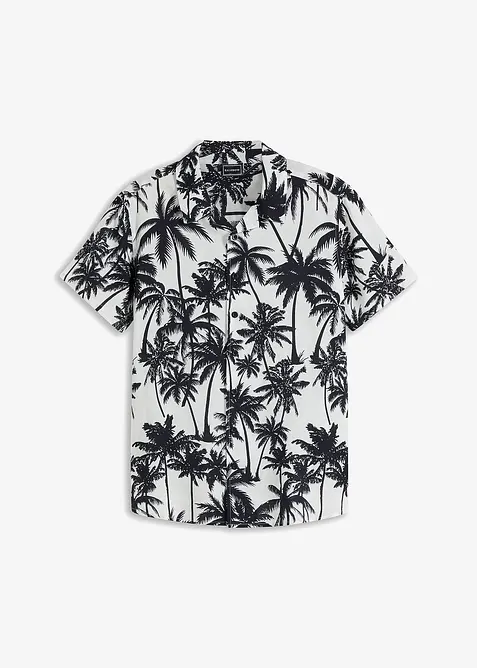 Chemise manches courtes Slim en viscose, bonprix