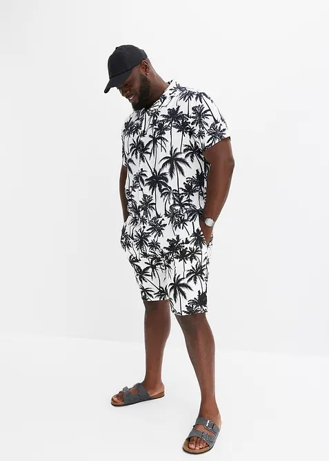 Chemise manches courtes Slim en viscose, bonprix