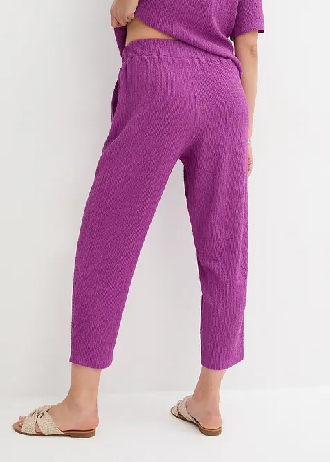 Pantalon en jersey texturé, bonprix