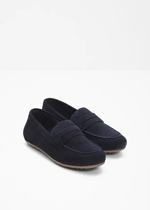 Mocassins en cuir velours, bonprix