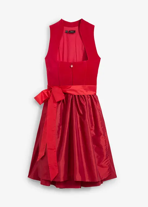 Dirndl avec corsage en velours et tablier en satin, bonprix