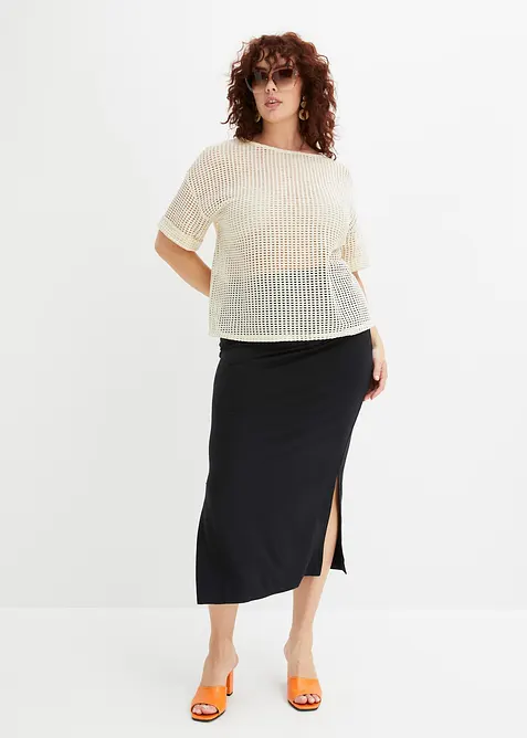 Jupe midi en viscose fluide, bonprix