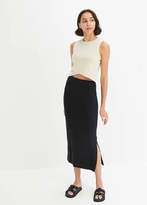 Crop top en coton extensible, bonprix