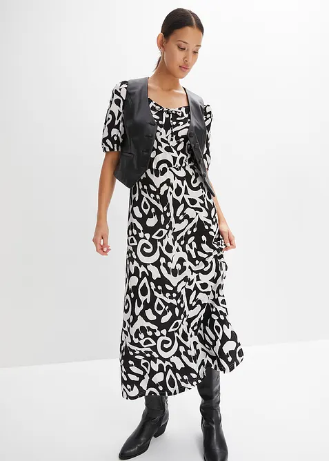 Robe en jersey crêpe avec longue fente devant, bonprix