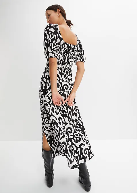 Robe en jersey crêpe avec longue fente devant, bonprix