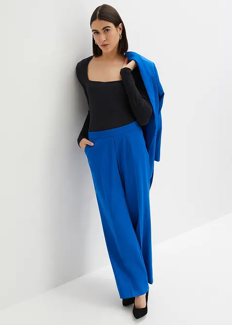 Pantalon large &agrave; pinces, bonprix