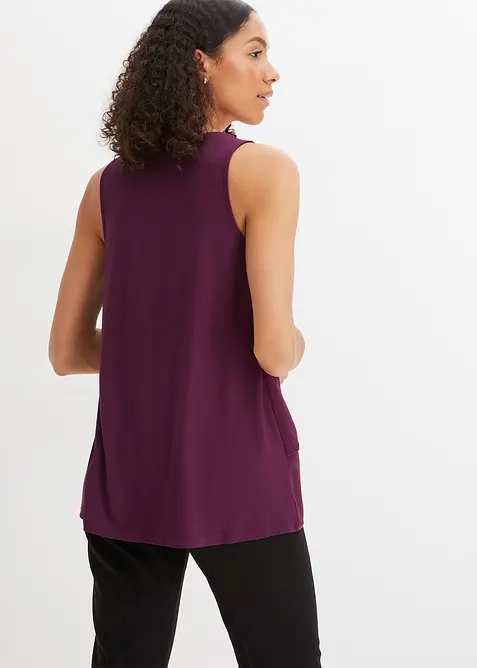 Top en viscose à encolure zippée, bonprix