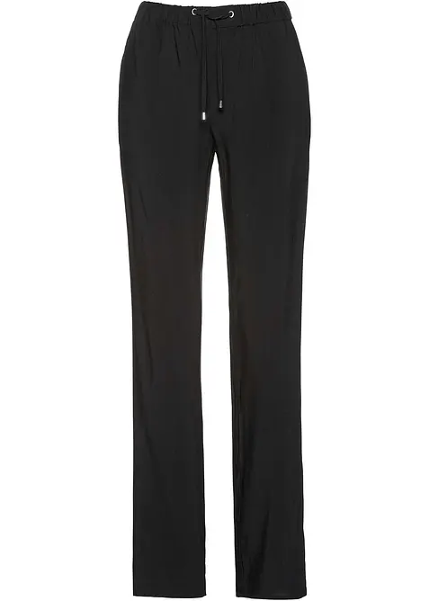 Pantalon à taille élastiquée en viscose, bonprix