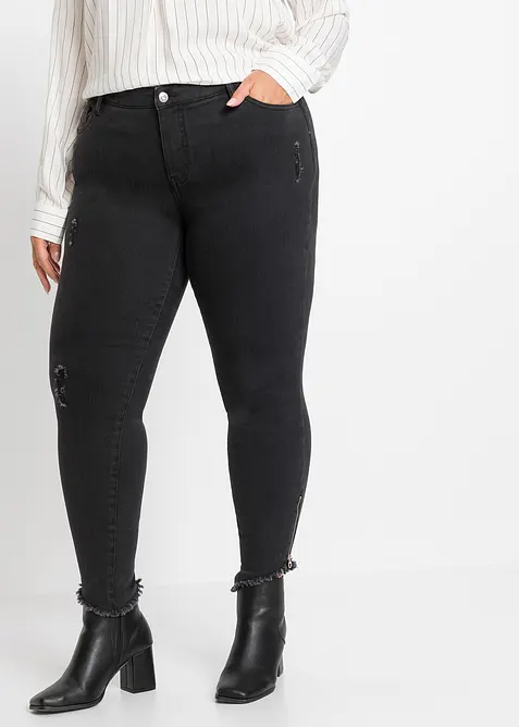 Jean skinny taille mi-haute, extensible, bonprix