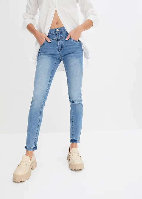 Jean skinny, taille mi-haute, raccourci, bonprix