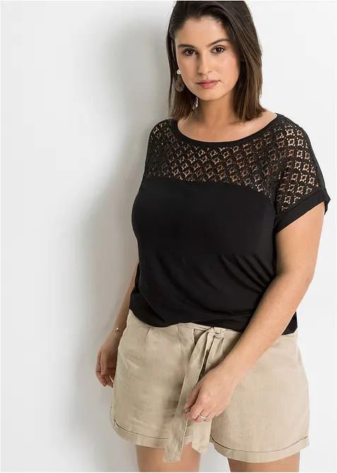 T-shirt à dentelle, bonprix