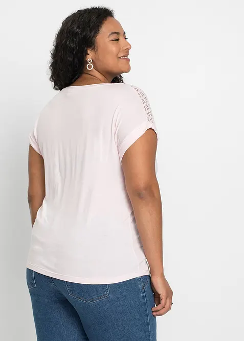 T-shirt &agrave; dentelle, bonprix