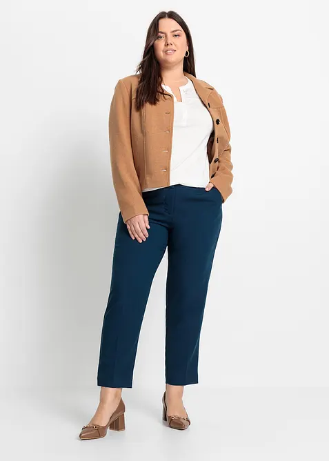 T-shirt col tunisien en viscose extensible, bonprix