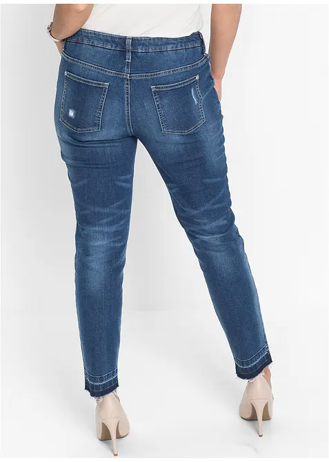 Jean skinny taille basse, raccourci, bonprix