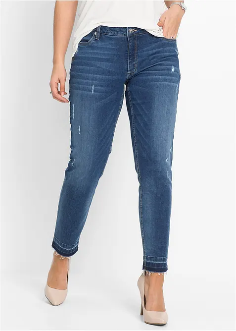 Jean skinny taille basse, raccourci, bonprix