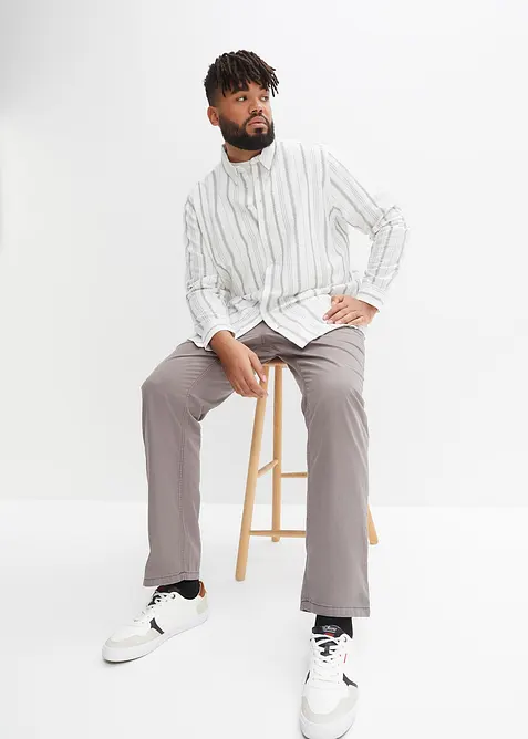 Pantalon regular en twill, droit, 100% coton, bonprix