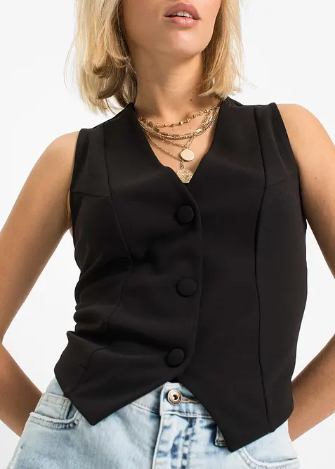 Gilet sans manches en Interlock, bonprix