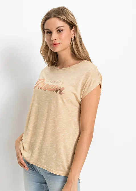 T-shirt long en viscose mélangée, bonprix