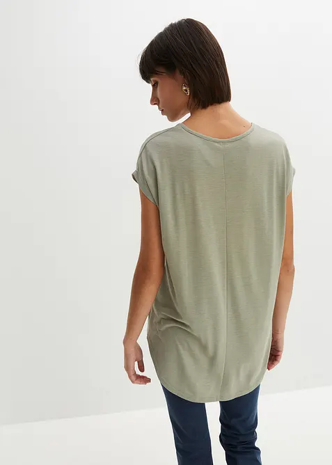 T-shirt long en viscose mélangée, bonprix