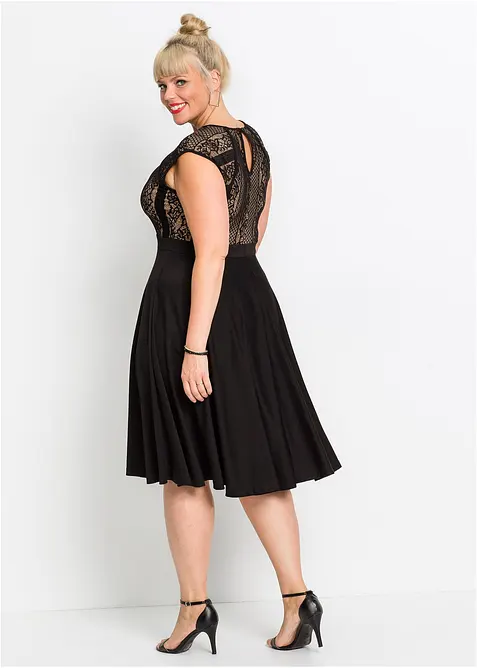 Robe midi à dentelle, bonprix