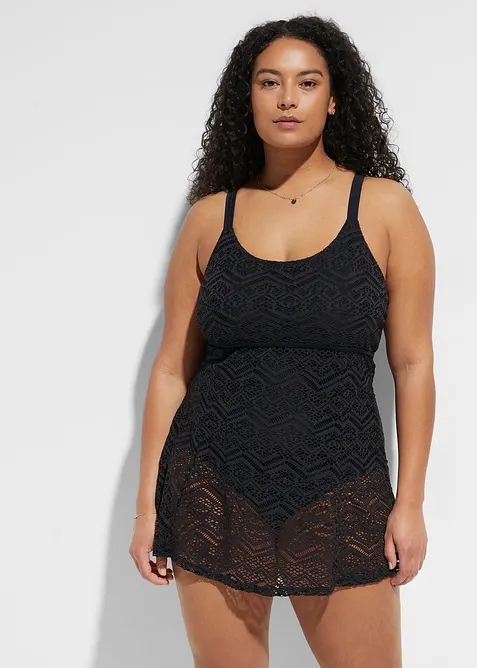 Robe de bain avec dentelle, bonprix