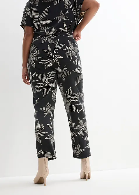 Pantalon taille élastiquée avec lien à nouer, bonprix