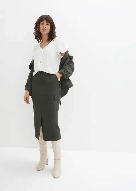 T-shirt boutonné, bonprix