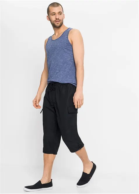 Pantalon 3/4 en microfibre confortable, Regular, bonprix