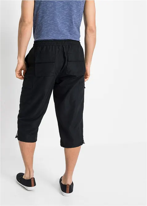 Pantalon 3/4 en microfibre confortable, Regular, bonprix