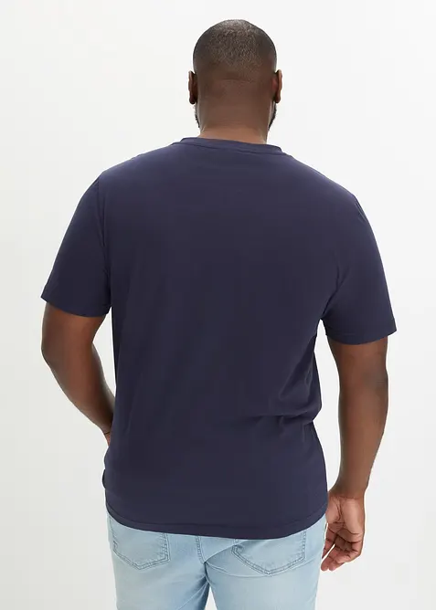 Lot de 2 T-shirts col tunisien 100 % coton, bonprix