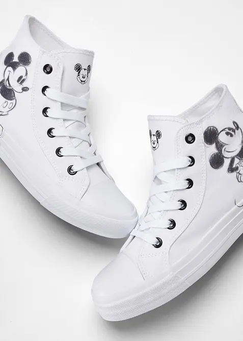 Sneakers montantes Disney Mickey Mouse en toile, Disney