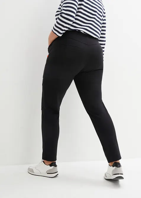 Pantalon à taille élastiquée en Punto di Roma confortable, bonprix